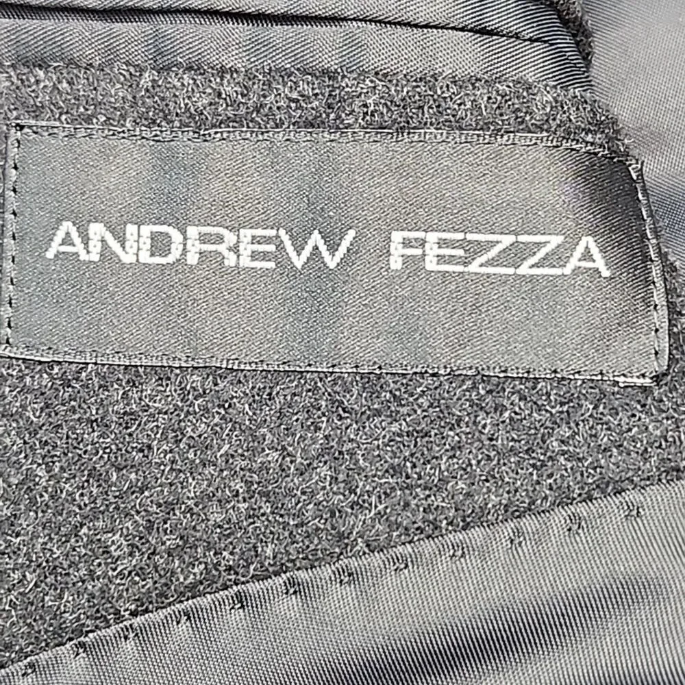 Andrew Fezza Blazer Sport Coat Jacket Wool Silk Cashmere Gray Sz 42R Men Carver